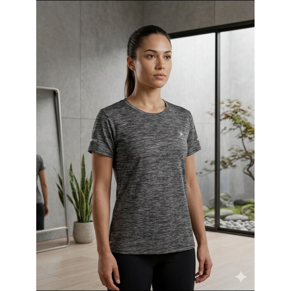 Sporto Athletic Women's Gray Space-Dye Performance Tee | XL (EUC)